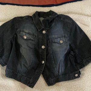 Crop Jean Jacket with Accents